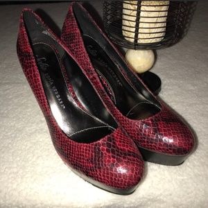Sofia Vergara Isabel Faux Snakeskin Heels SZ 8 ed1